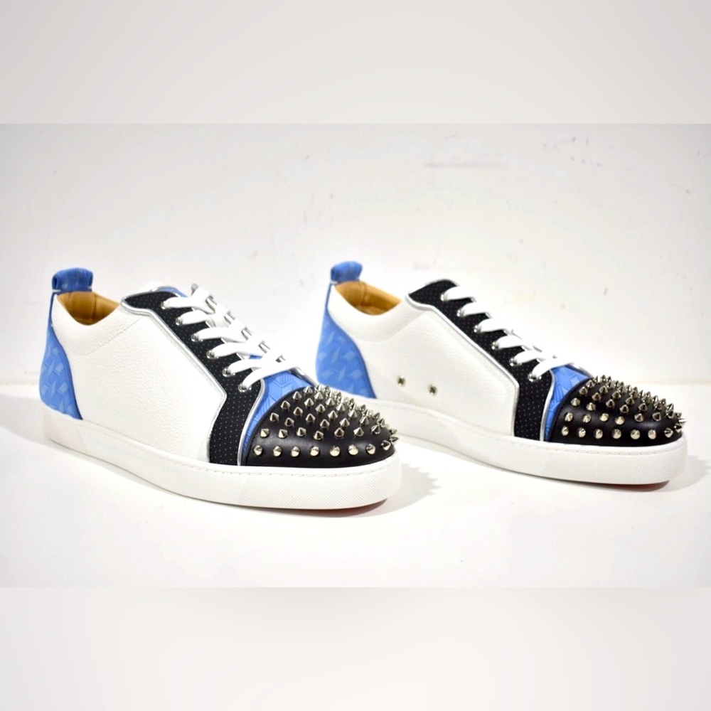 Looking to Buy: Christian Louboutin Louis Junior Spikes Orlato Flat White- NEW